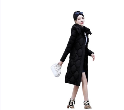 Ladies Mid-Long Length Diamond Quilted Puffer Jackets-Various Colour