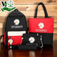 Schoolbag new small daisy print four-piece backpack middle school student backpack