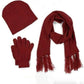 Knitted Winter Warmer Set 3pc -Various Colours