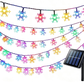 MHome Solar Snowflake String Lights 8 Modes Waterproof Outdoor For Garden Patio Christmas Decoration-20LED 5M