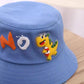 Cute Dinosaur Baby Bucket Cap Cartoon Wide Brim Fisherman Hat for Boys Girls Summer Print Toddler Kids Sun Hats