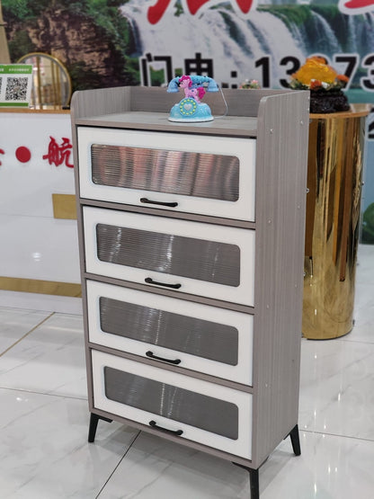 Kitchen/Bedroom Storage Cabinet with Flip Door,Freestanding Baker's Rack,Wood Microwave Stand,Storage Shelves for Kitchen, Living Room-Multipurpose