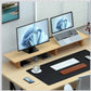 MFURN Dual Monitor Stand Riser, 39 Inch Extra Long Wooden Desktop Monitor Riser with Storage for 2 Monitors Ultra Strong Desk Shelf Organizer Riser Ergonomic for 2 Screens/Laptop/PC/TV/Printer