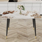 MFurn Trendy Marble Sintered Top Dining Table & Chair 5pc Set