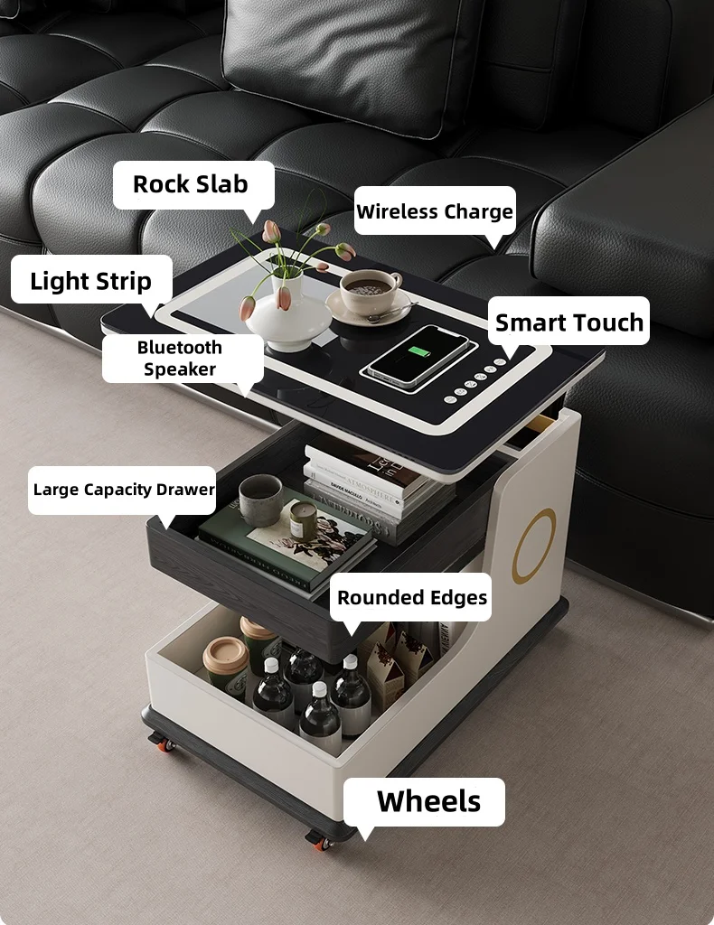 MFurn Ultimate Modern Side Table for Home with Touch Screen & Speaker - Pre-Order Sales Now Available