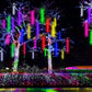 Christmas LED Meteor Shower Rain Light, 80cm 8 Tubes SMD LED Snow Fall Lighting Snow Lights Cascading Icicle String Light for Christmas New Year Night Lighting Garden Tree Home Decor, Multicolor