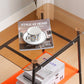 MFurn Scandinavian Glass Side Table 2-Tier Metal Frame