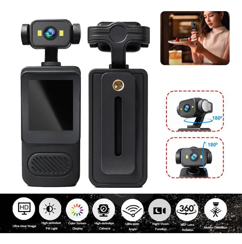 MTech 2K Portable Camera with 180° Rotating Lens – Full HD & 4K Recording