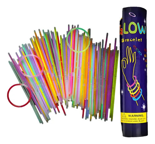 100-Piece Glow Stick Party Pack with Connectors – Waterproof Neon Fun