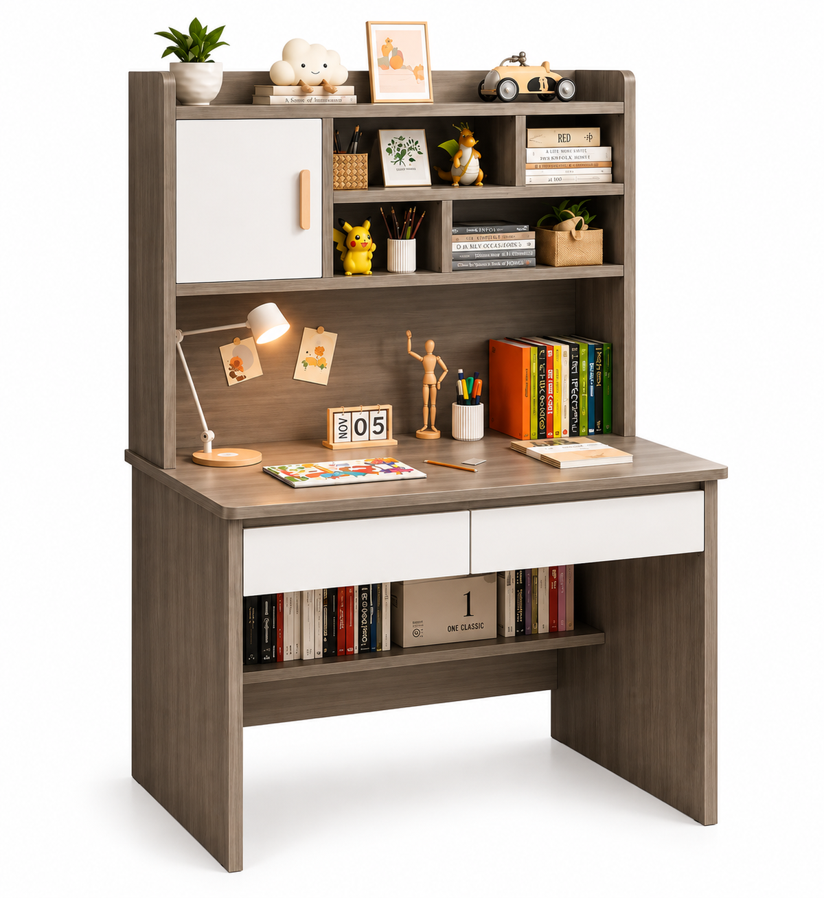 MFurn Home Office Desk with Hutch – 140cm XF00148