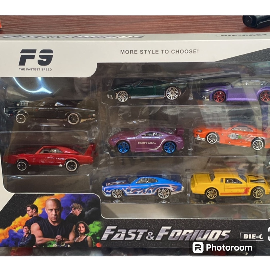 Fast & Furious New Die Cast Alloy Cars – Set of 8