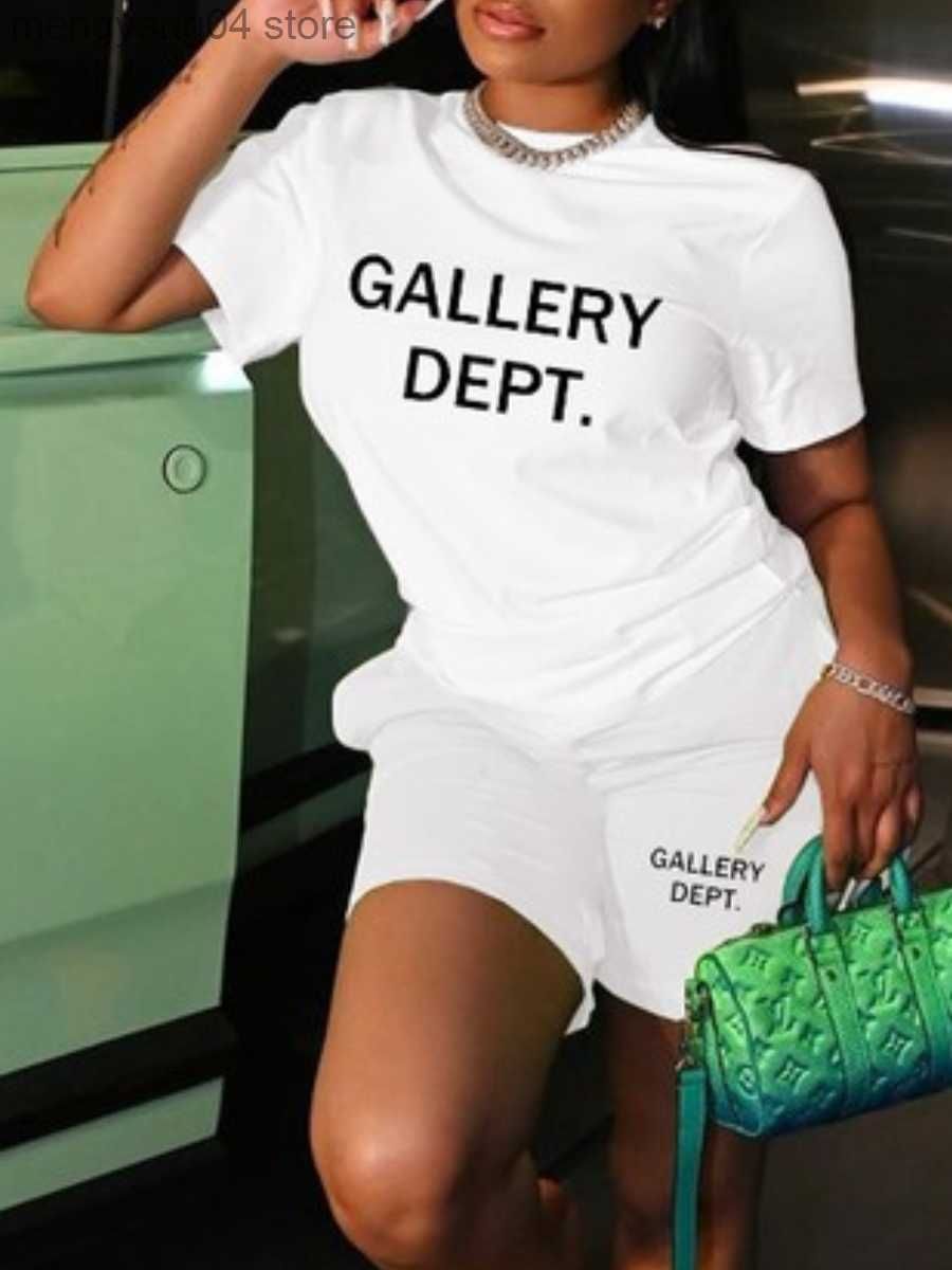 Ladies Black or White Casual Printed Short Sleeve Two Piece