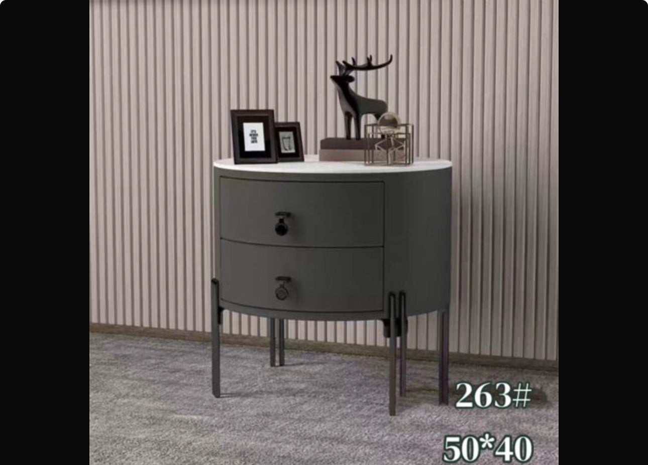 MFurn Modern 2-Drawer Nightstand, Storage Bedside Table for Bedroom, Living Room-Various Colours