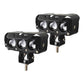 Motorcycle LED Spotlights High And Low Beams Two-Color Lens Headlights