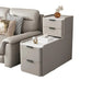 MFURN Modern Simple Style Rectangular White Sintered Stone Side Table with Block Base and 4 Drawers