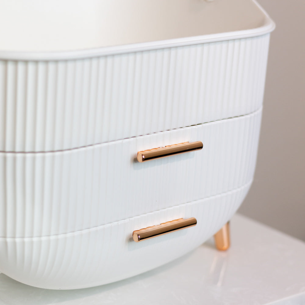 Cosmetics Storage Box 2 Drawer Various Colours