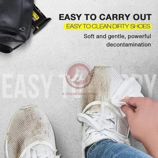 Disposable Shoe Shine Wipes Shoe Cleaner Disposable Wet Wipes Leather Shoes Sandals Cleaning Tissue-80 Sheets