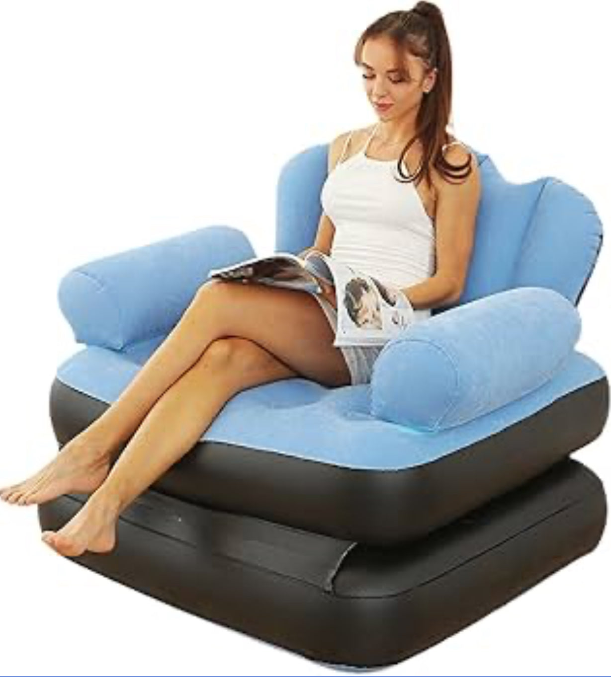MHome Inflatable Sofa - Inflatable Sofa - Multifunctional 5-in-1 Inflatable Sofa with L-shaped-Various Colours