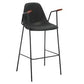 MFurn Mid Century Industrial Bar Stool with Footrest & Armrest Various Colours 2pc Set