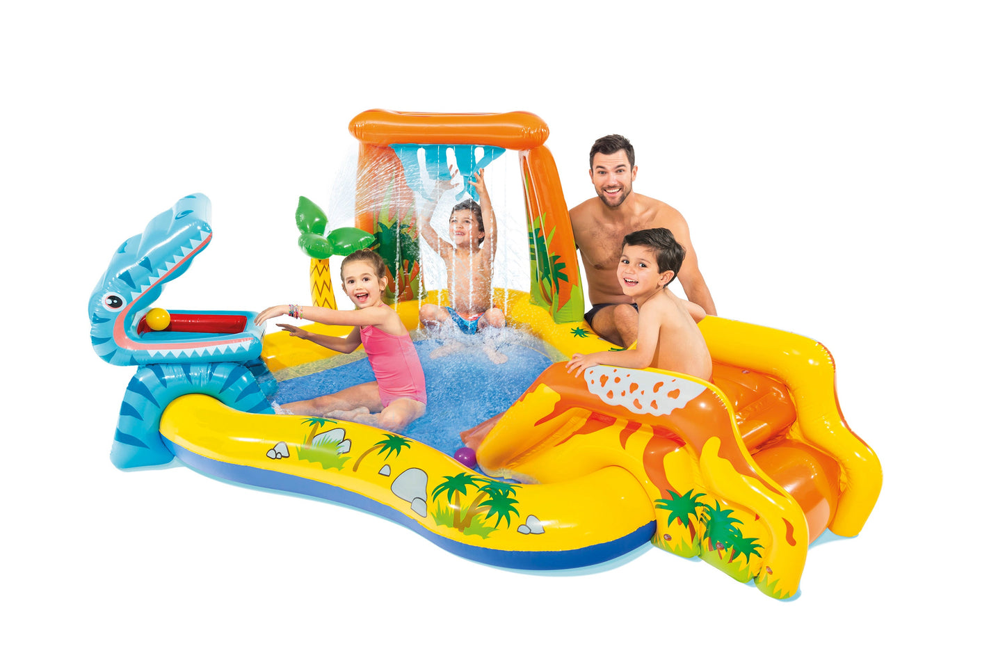 Dinosaur Inflatable Play Center With Slide