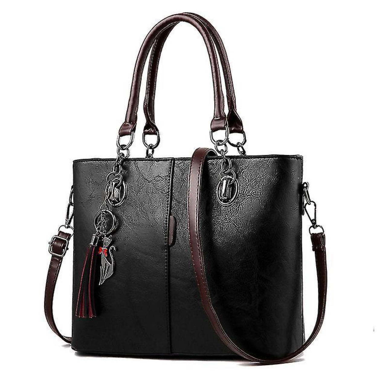 Ladies Designer Luxury Leather Handbags with Solid Shoulder Strap