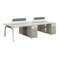Four Way Workstation With Fixed Lockable Pedestals