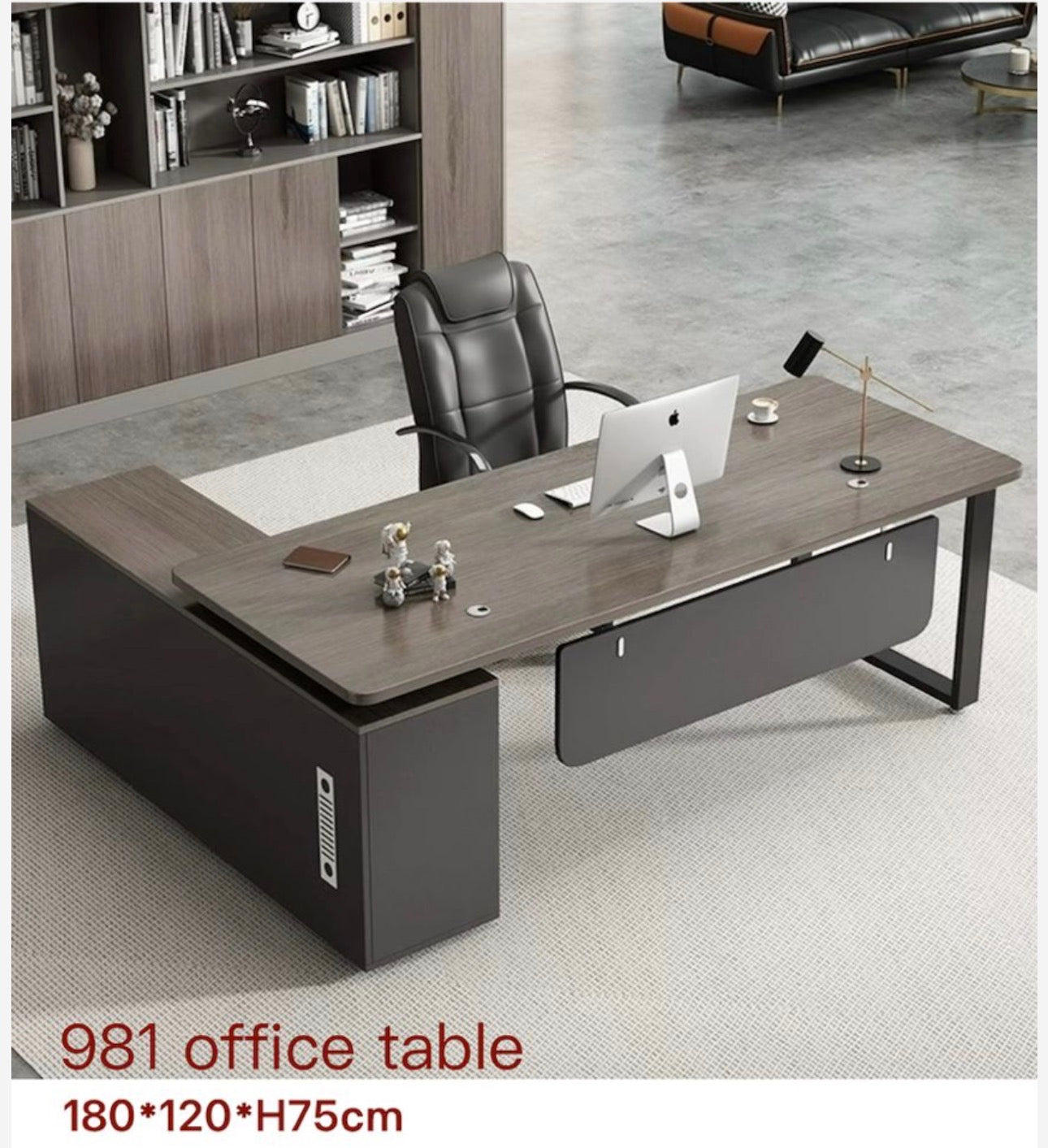 MFurn Executive Oak Office Desk& Chair Set Modern Design Spacious Functional-Various Options