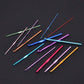 12pcs Aluminium Crochet Set-Mixed Colors Burgundy, Magenta, Etc.-2.0-8.0 Mm Braided Needle For Sweaters And Tapestries
