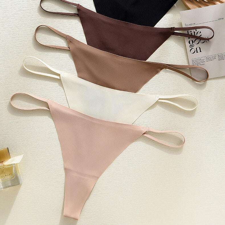 Ladies G-string Thongs Women Underwear Thong Seamless Panties Stretch T-back Tangas Low Rise 5pc Pack