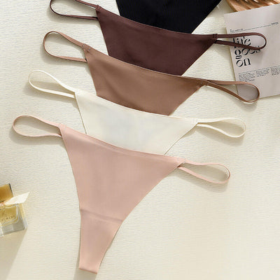 Ladies G-string Thongs 5pc Pack Women Underwear Thong Seamless Panties Stretch T-back Tangas Low Rise