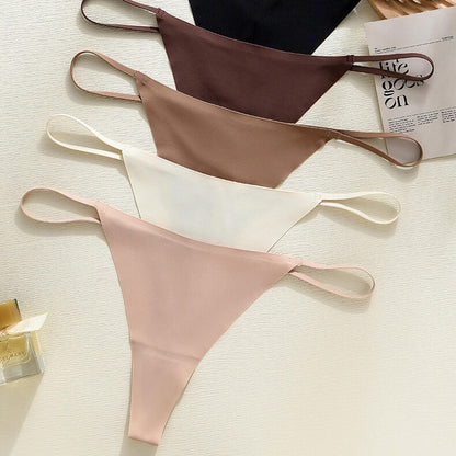 Ladies G-string Thongs Women Underwear Thong Seamless Panties Stretch T-back Tangas Low Rise 5pc Pack