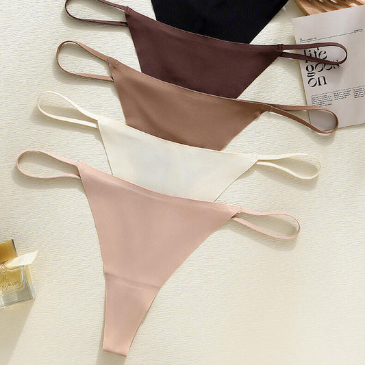 Ladies G-string Thongs 5pc Pack Women Underwear Thong Seamless Panties Stretch T-back Tangas Low Rise