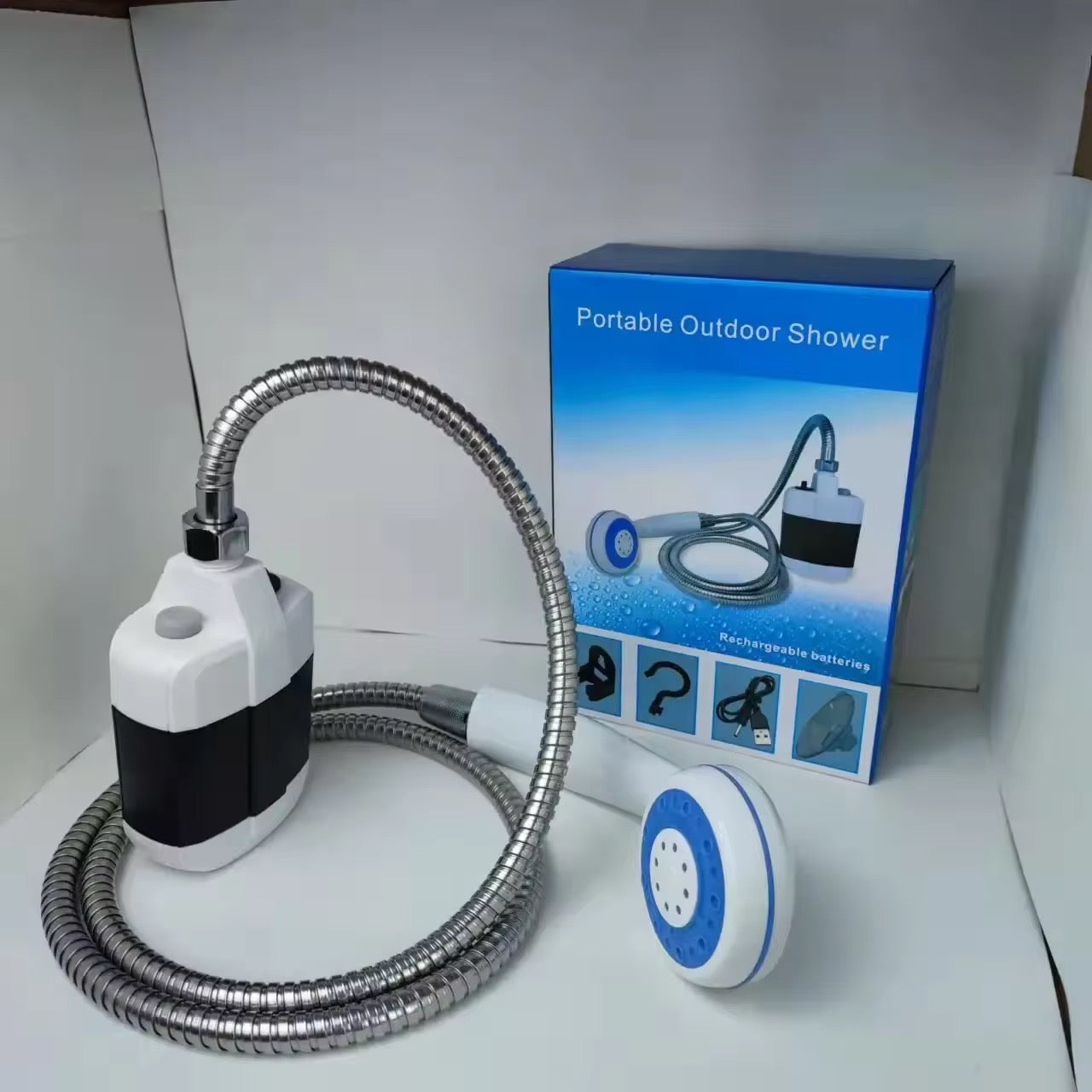 Ximeite Portable Outdoor Shower, USB Type With Rechargeable Option