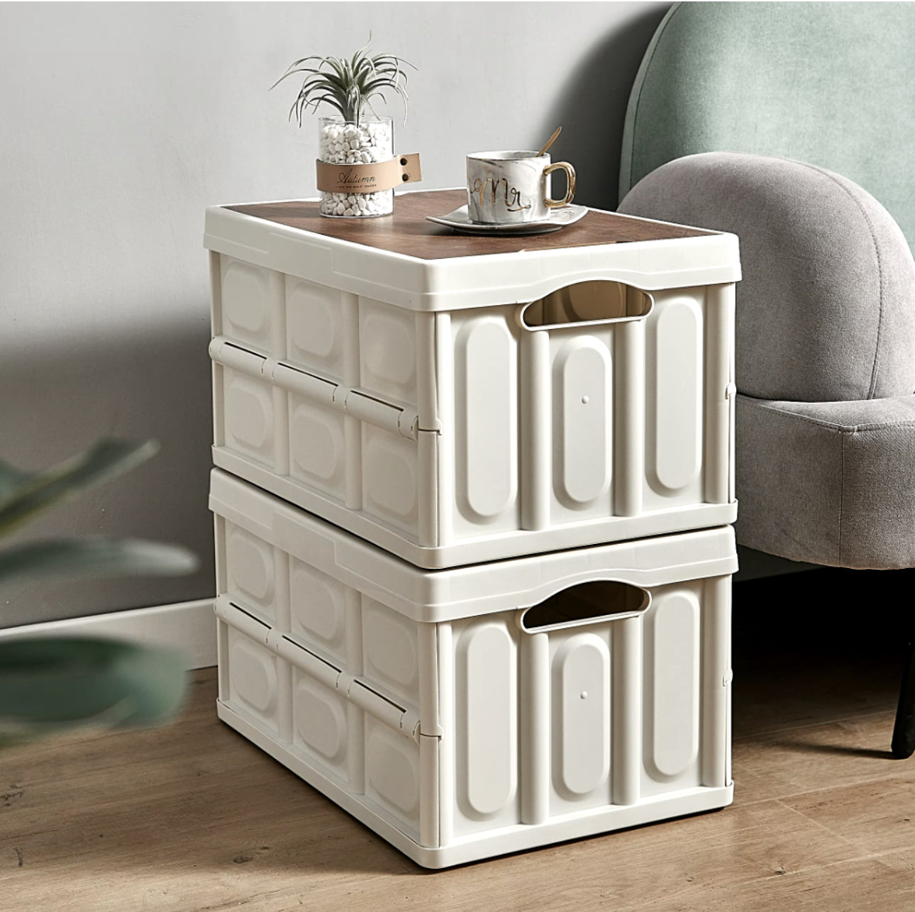 MHome Multifunctional Foldable & Stackable Storage Box