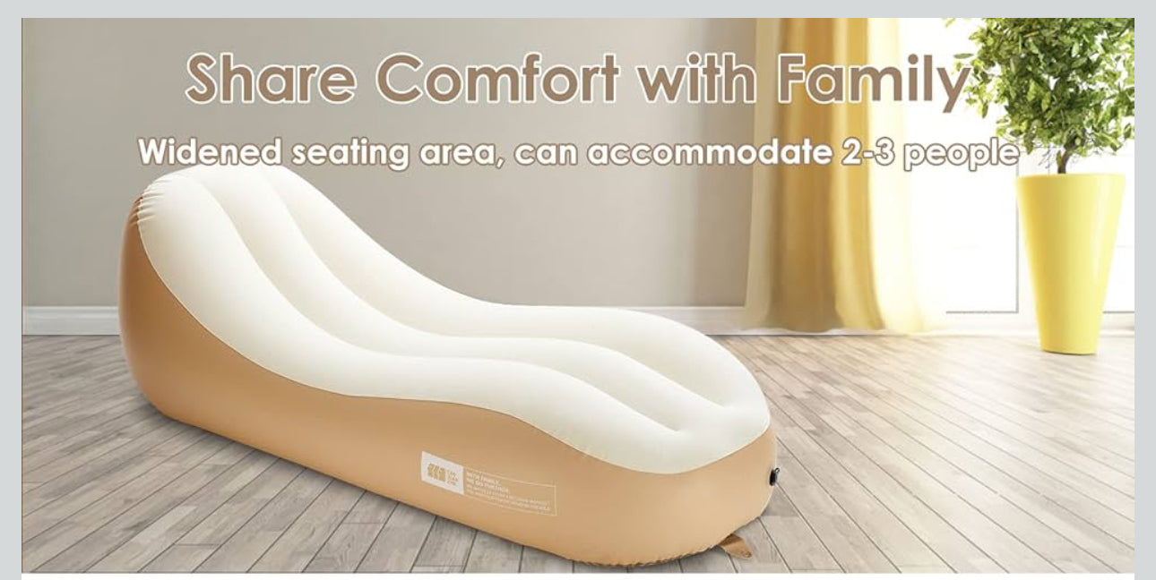 MHome Inflatable Chair for Adults-Flodable Blow Up Couch Lounger-Portable Air Sofa for Indoor Living/Tent Camping/Pool/Outdoor Activities
