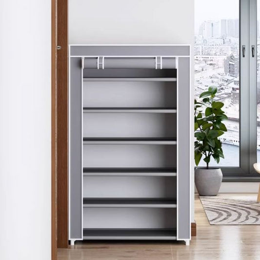 MHome 6-Layer Shoe Rack – Dustproof Organizer with Wide Shelves