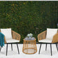 MFURN Caleb 3Piece Patio Bistro Set, Wicker Outdoor Patio Set with Enhanced Comfort Seating, Round Glass Top Coffee Side Table, Patio Rattan Conversation Set for Balcony, Lawn, Garden, Backyard