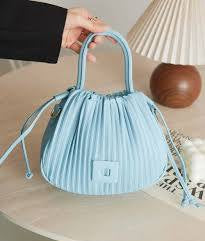 Women's Handbag Pleated Bucket Bag Crossbody Bag Soft Drawstring Handbag-Various Colours