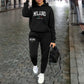 Women’s Tracksuit Set Hoodie + Pants MILANO Print Autumn Winter Outfit-Various Colours