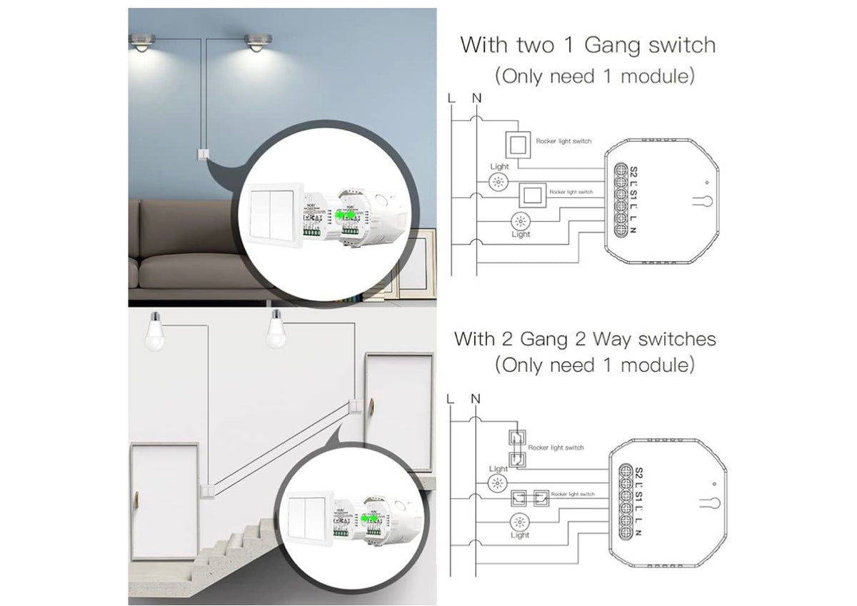 Moes Smart Switch Module 4 Gang