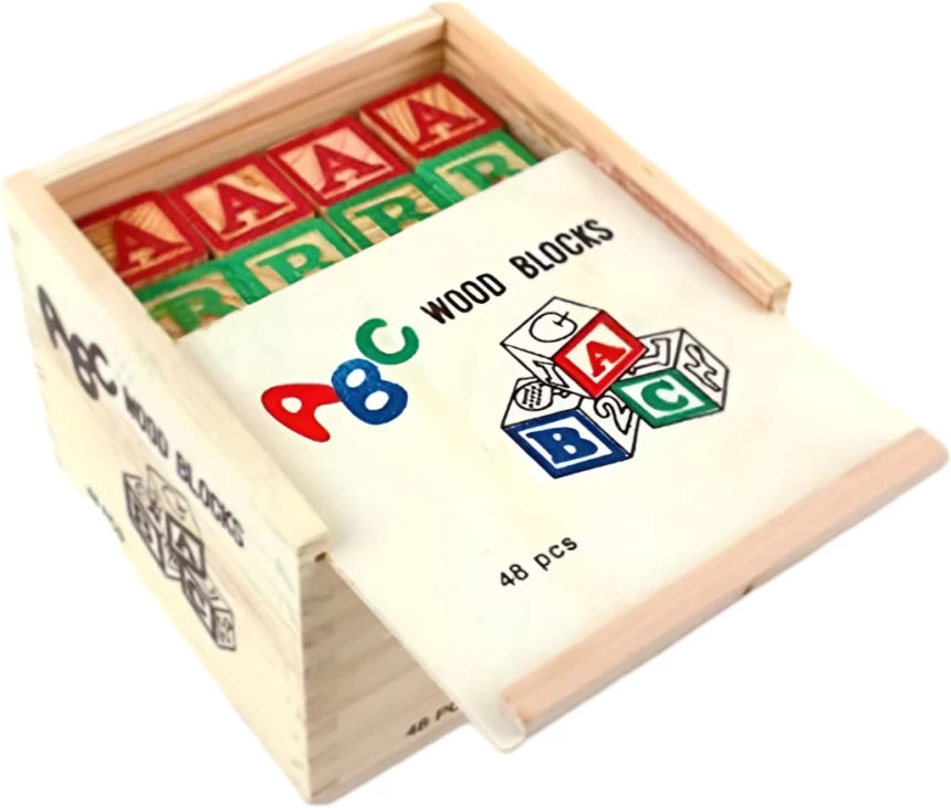 Education Wooden ABC Blocks 48pc Set – Megamall Online Store