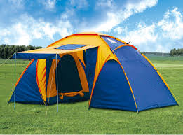 MHome 4–6 Man Waterproof 2-Room Camping Tent with Porch & Carry Bag