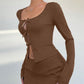 Ladies Sexy Bow Front Top/Skirt-Various Colours