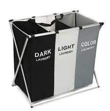 MHome 3 Grids Foldable Laundry Basket Organizer
