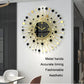 Classic Sun Burst Metal Wall Clock Living Room Decoration Silent Battery Operated Clock,60 x 60 cm