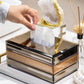 High-end Light Luxury Glass Tissue Box - Living Room / Bedroom / Desktop