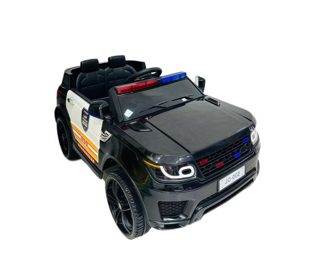 MTech Kids 12V Electric Police Car – Ride-On Toy with Dual Drive & Lights