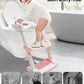 Height Adjustable Potty Training Toilet Seat with Step Stool Ladder for Boys and Girls Baby Toddler Kid Children Toilet Training Seat Chair - Various Options