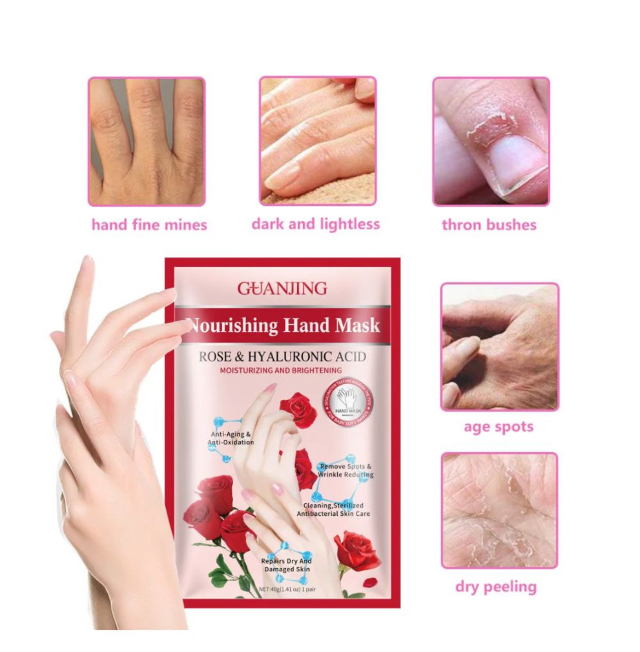 Moisturizing Hand Mask, Hands Peeling Remove Dead Skin Spa Gloves