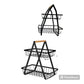 Metal Fruit Basket Portable Kitchen Storage Table Shelf Suitable For Fruits And Vegetables Home Cosmetics,2 Layer Black